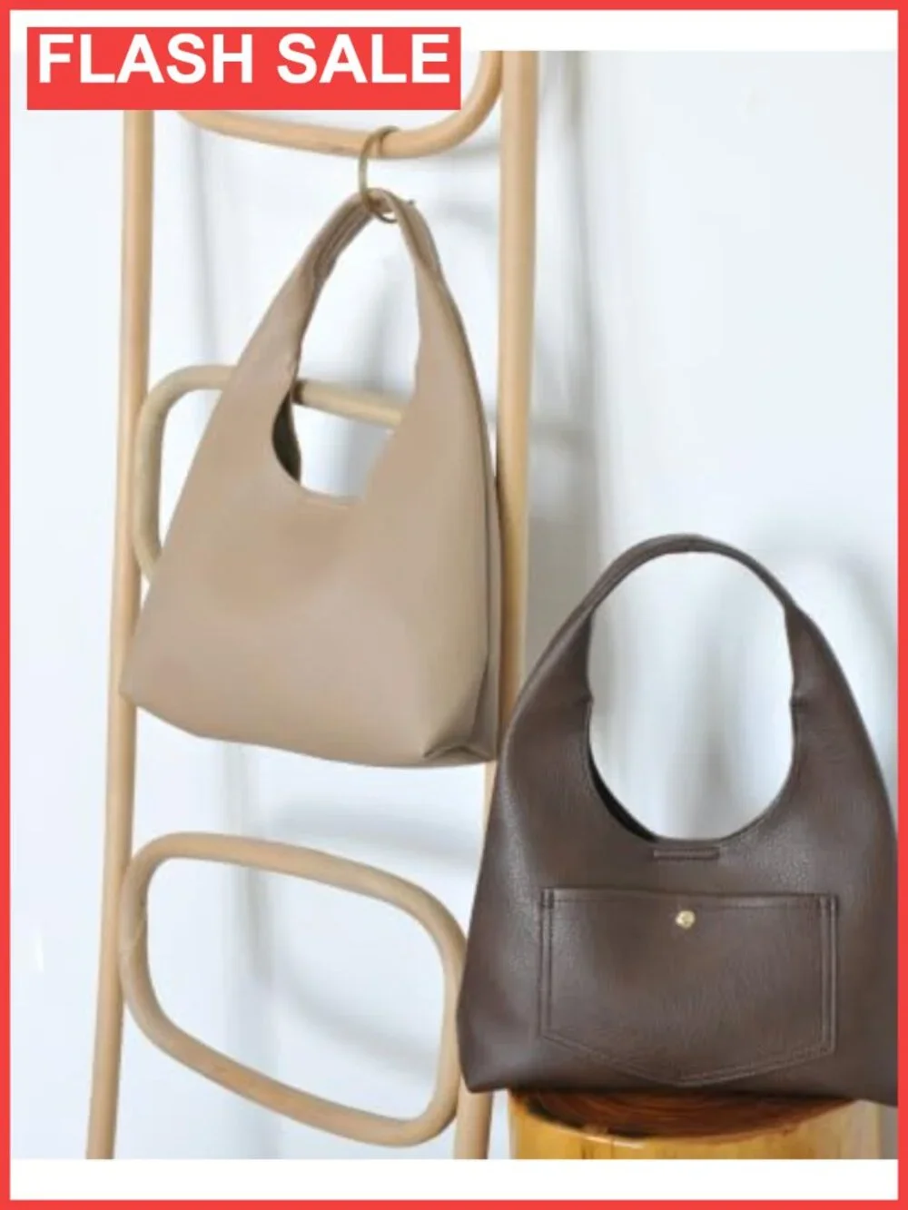 Slouchy Faux Leather Hobo Bag Soft Vegan Leather Tote Small Purse